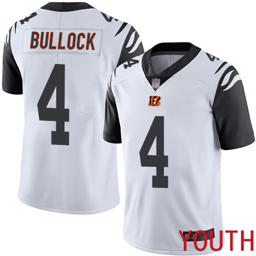 Cincinnati Bengals Limited White Youth Randy Bullock Jersey NFL Footballl #4 Rush Vapor Untouchable
